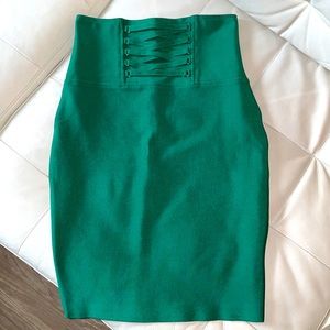 NWT green bandeau skirt